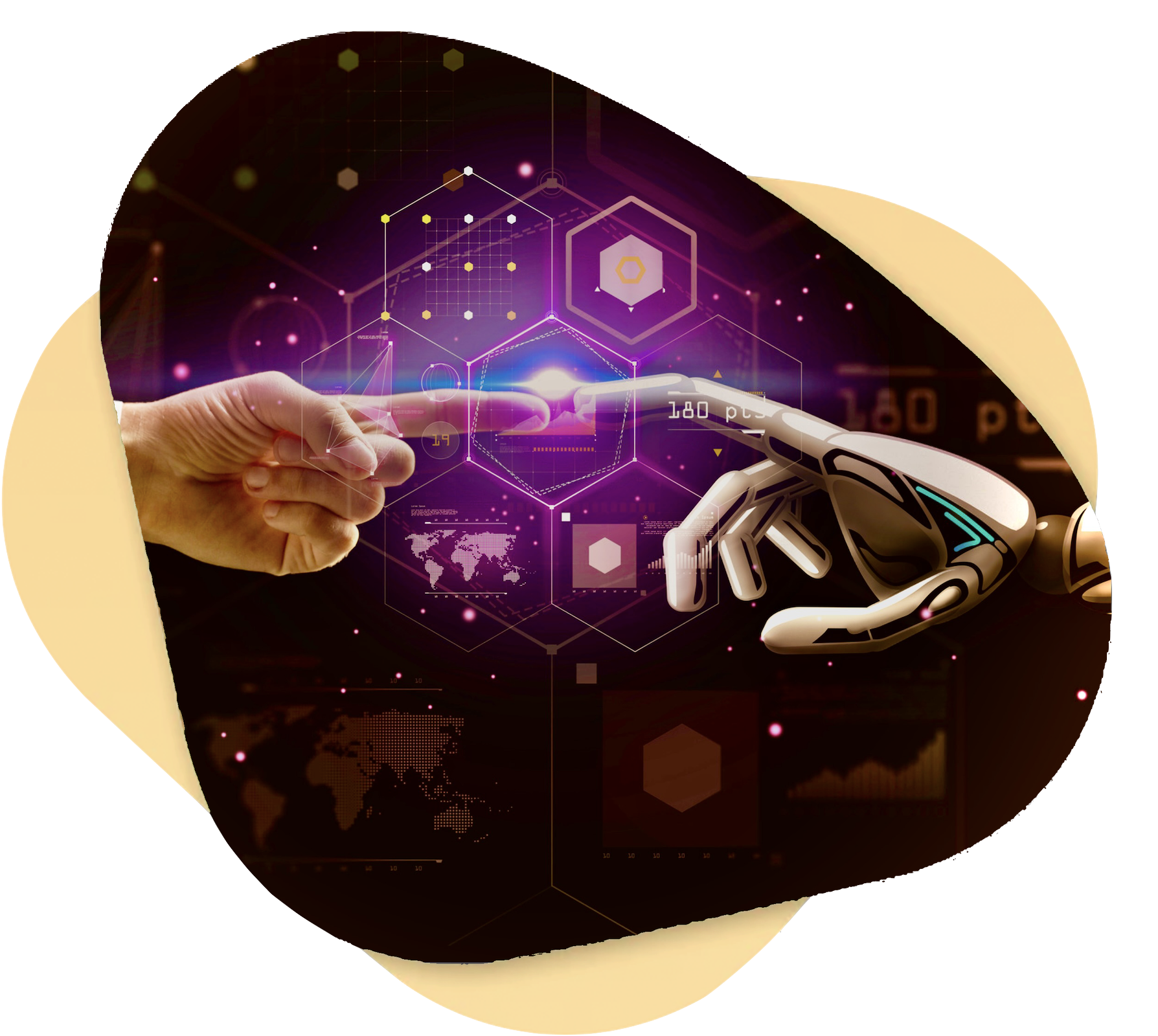 Machine Learning <br><span>and AI</span> illustration