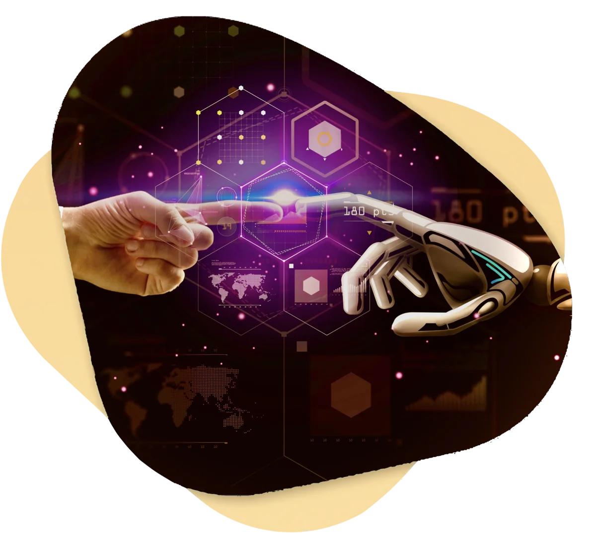 Machine Learning <br><span>and AI</span> illustration